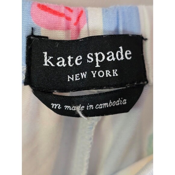 Kate Spade White/Blue CABANA STRIPES/BEACH-THEMED Knit Pajama Set Size M - Picture 5 of 5